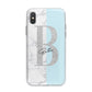 Personalised Chrome Marble iPhone X Bumper Case on Silver iPhone Alternative Image 1