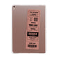 Personalised Cinema Ticket Apple iPad Rose Gold Case