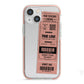 Personalised Cinema Ticket iPhone 13 Mini TPU Impact Case with Pink Edges