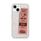 Personalised Cinema Ticket iPhone 14 Glitter Tough Case Starlight