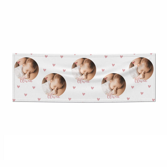 Personalised Circle Photo Upload 6x2 Paper Banner