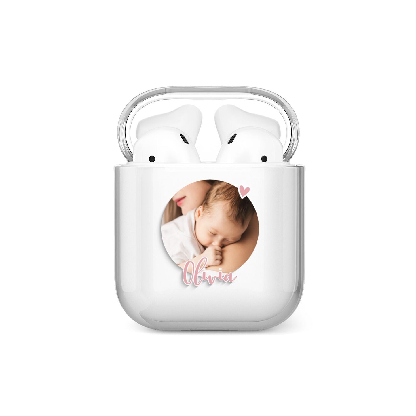 Personalised Circle Photo Upload AirPods Case