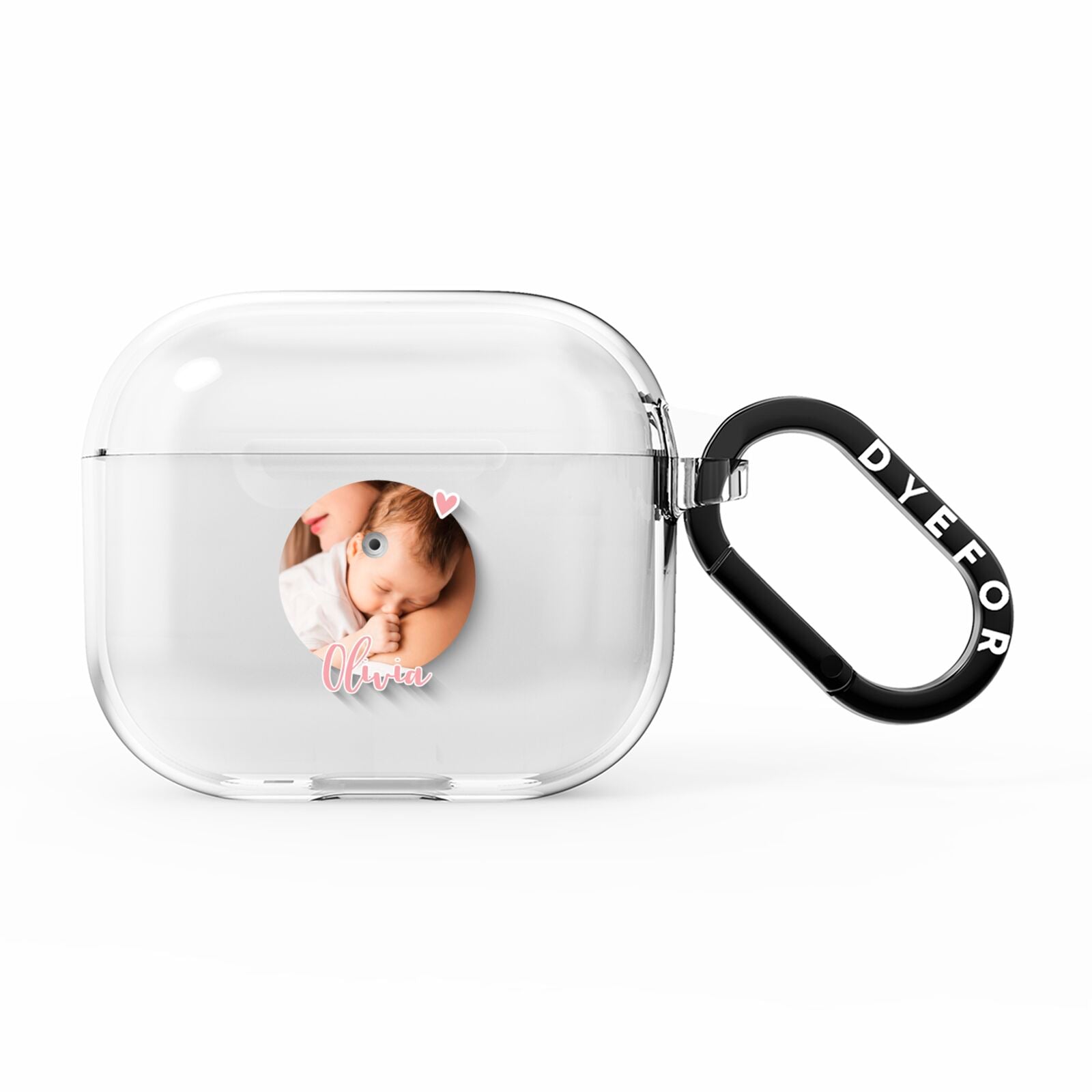 Personalised Circle Photo Upload AirPods Clear Case 3rd Gen