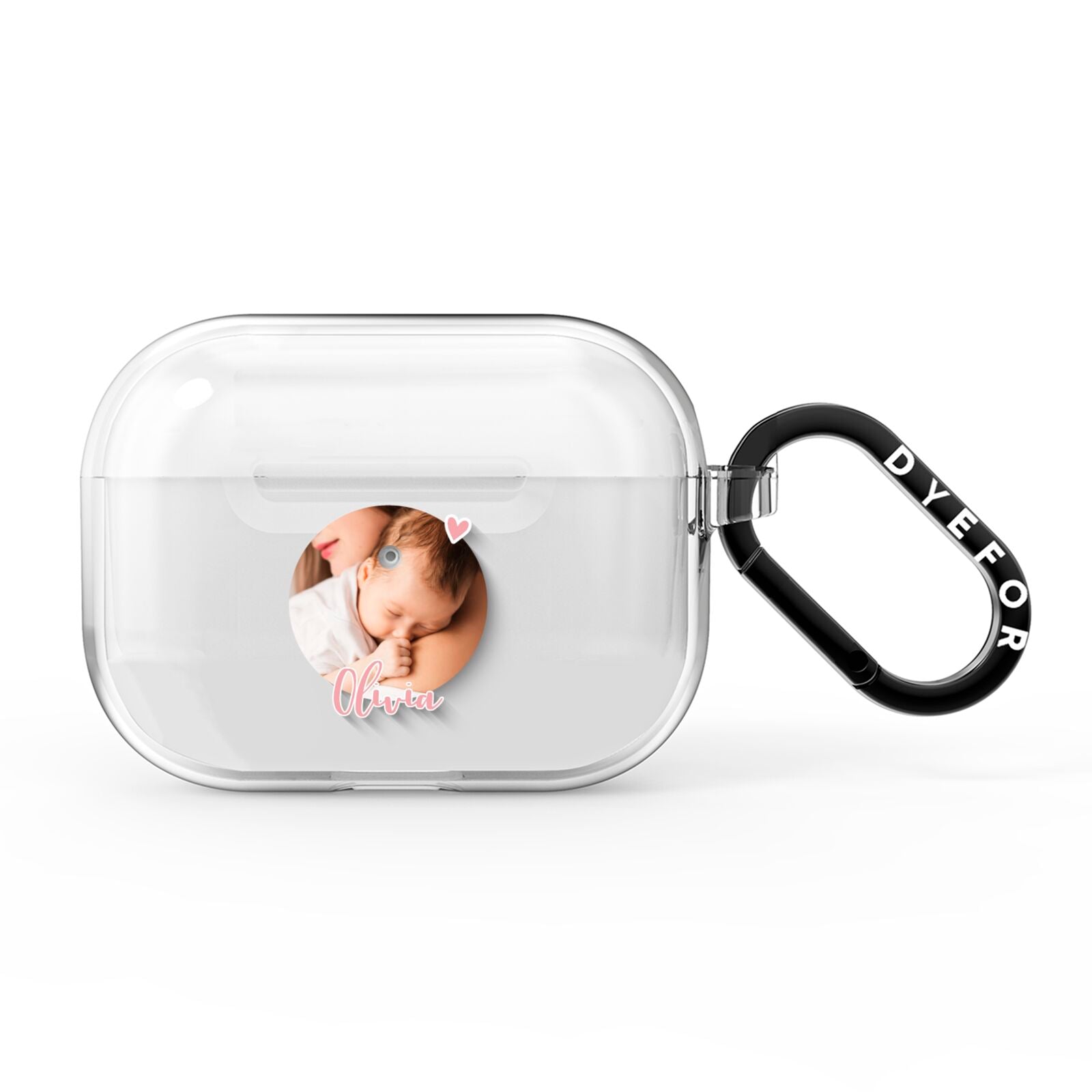 Personalised Circle Photo Upload AirPods Pro Clear Case