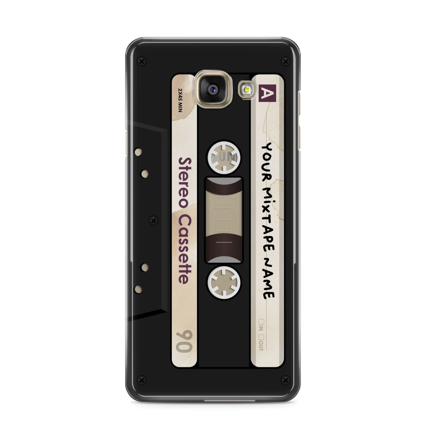 Personalised Classic Mixtape Samsung Galaxy A3 2016 Case on gold phone