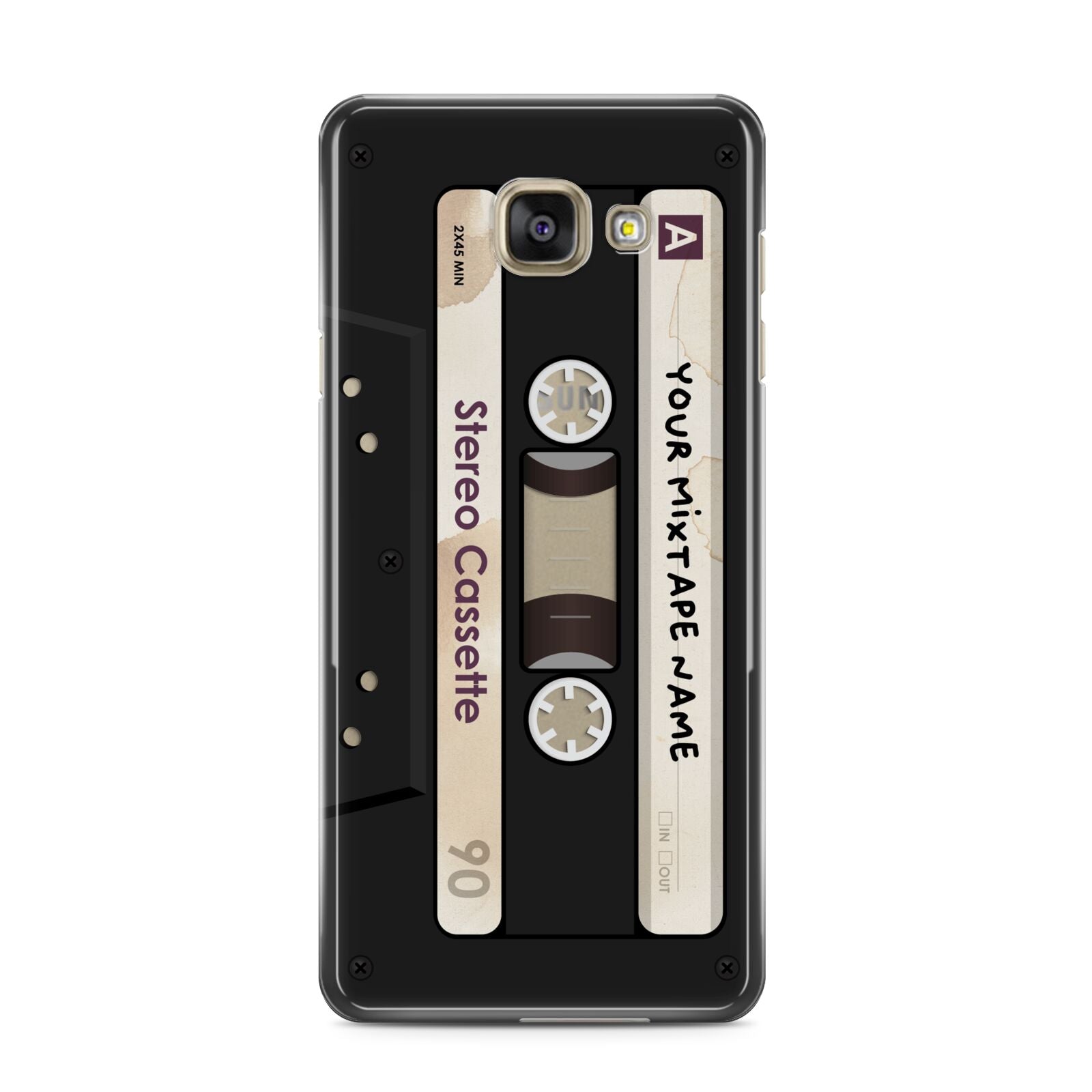 Personalised Classic Mixtape Samsung Galaxy A3 2016 Case on gold phone