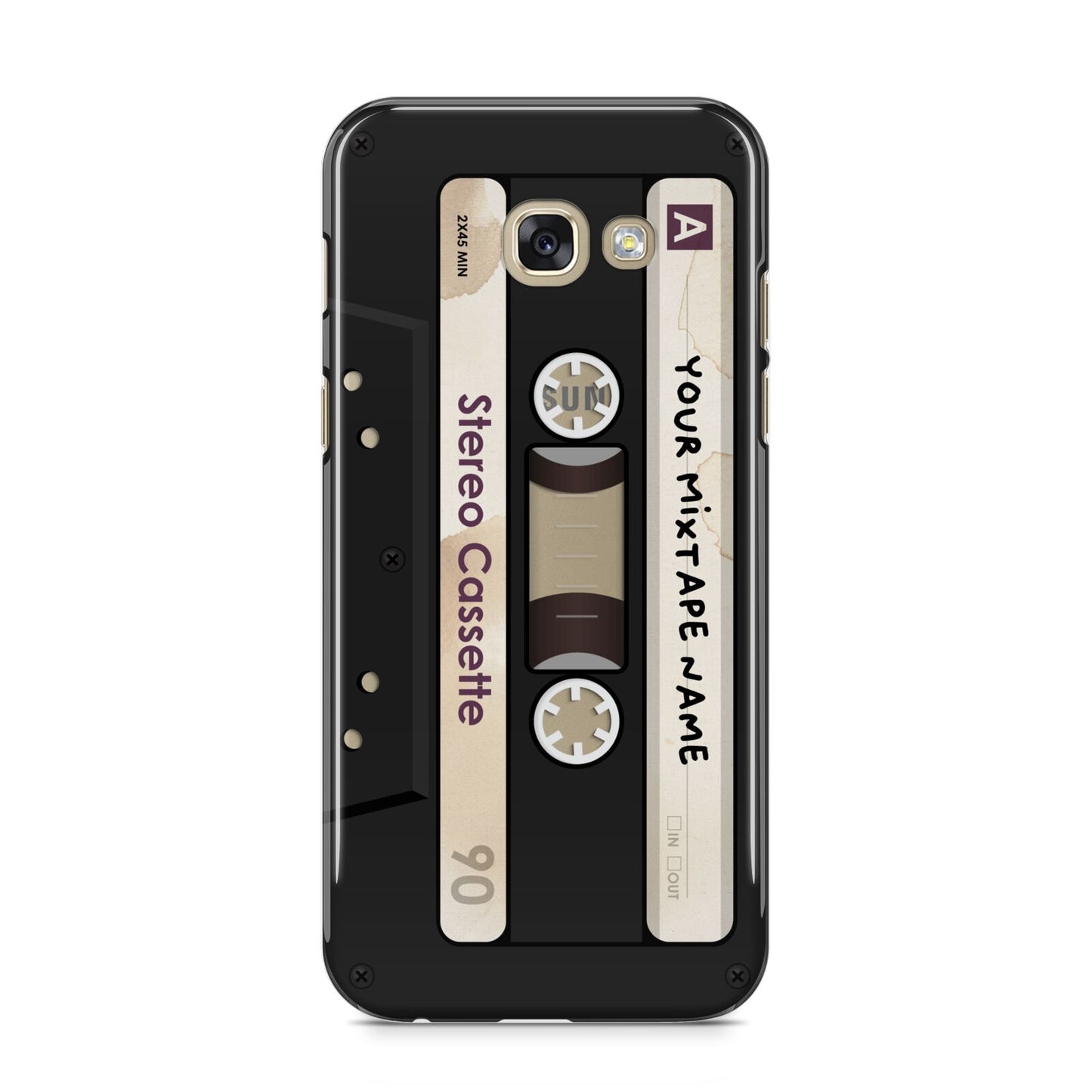 Personalised Classic Mixtape Samsung Galaxy A5 2017 Case on gold phone