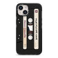 Personalised Classic Mixtape iPhone 14 Black Impact Case on Silver phone