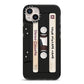 Personalised Classic Mixtape iPhone 14 Plus Black Impact Case on Silver phone