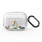 Personalised Clear Monogram Floral AirPods Pro Glitter Case