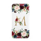 Personalised Clear Monogram Floral Apple iPhone 6 Plus 3D Tough Case