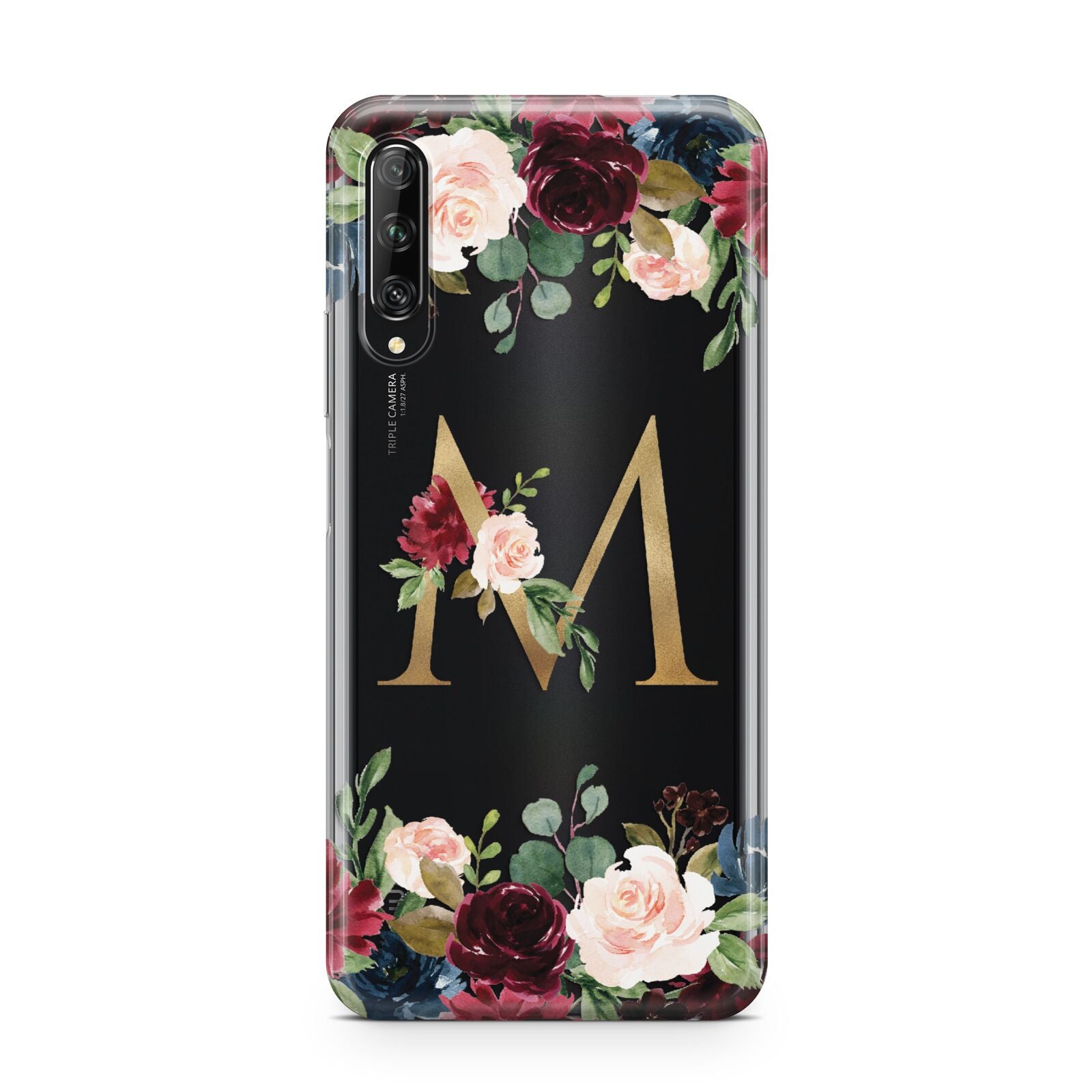 Personalised Clear Monogram Floral Huawei P Smart Pro 2019