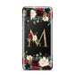 Personalised Clear Monogram Floral Huawei P20 Phone Case