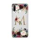Personalised Clear Monogram Floral Huawei P30 Lite Phone Case