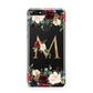 Personalised Clear Monogram Floral Huawei Y7 2018