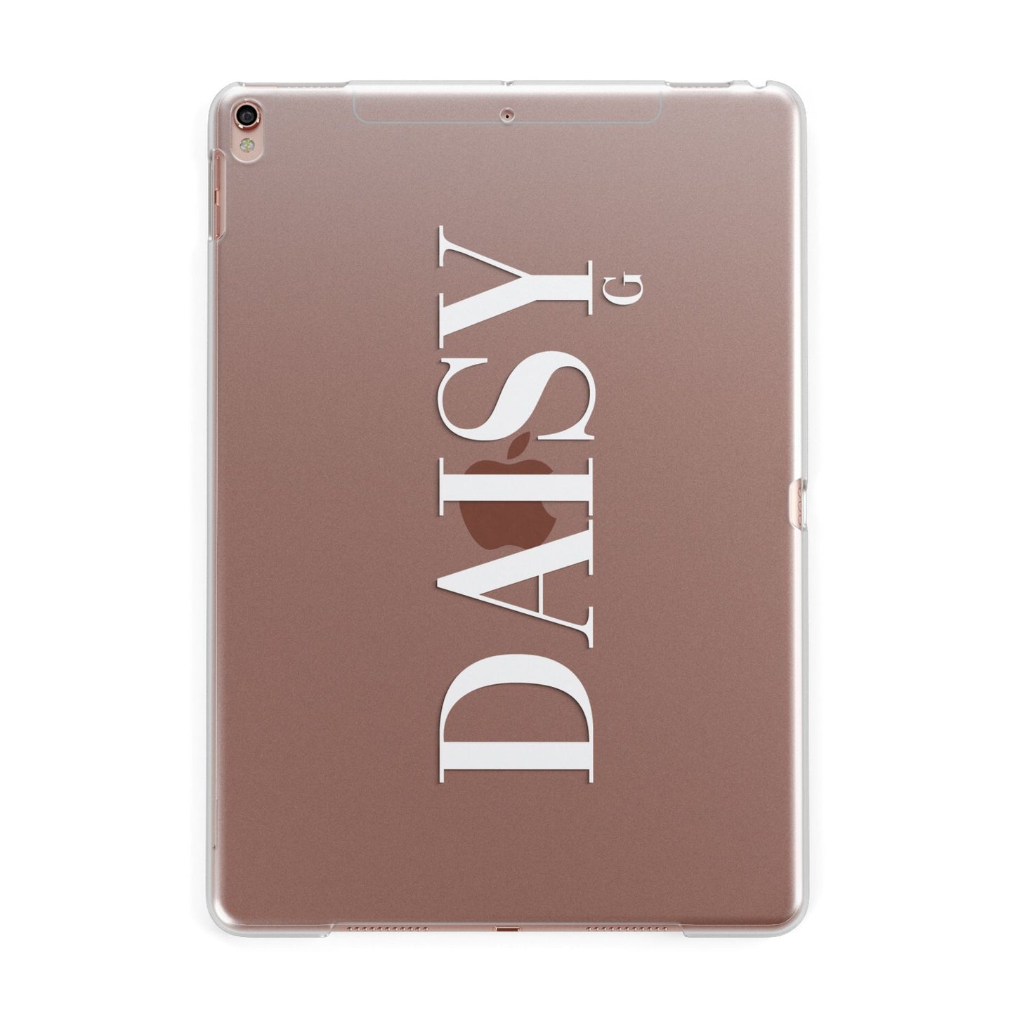 Personalised Clear Name Apple iPad Rose Gold Case