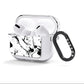 Personalised Clear Name Black Swirl Marble Custom AirPods Clear Case 3rd Gen Side Image