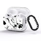 Personalised Clear Name Black Swirl Marble Custom AirPods Pro Glitter Case Side Image
