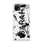 Personalised Clear Name Black Swirl Marble Custom Huawei Enjoy 20 Phone Case