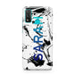 Personalised Clear Name Black Swirl Marble Custom Huawei P Smart 2020