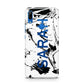 Personalised Clear Name Black Swirl Marble Custom Huawei P Smart Z