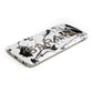 Personalised Clear Name Black Swirl Marble Custom Protective Samsung Galaxy Case Angled Image
