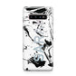 Personalised Clear Name Black Swirl Marble Custom Samsung Galaxy S10 Plus Case
