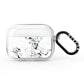 Personalised Clear Name Black White Marble Custom AirPods Pro Clear Case