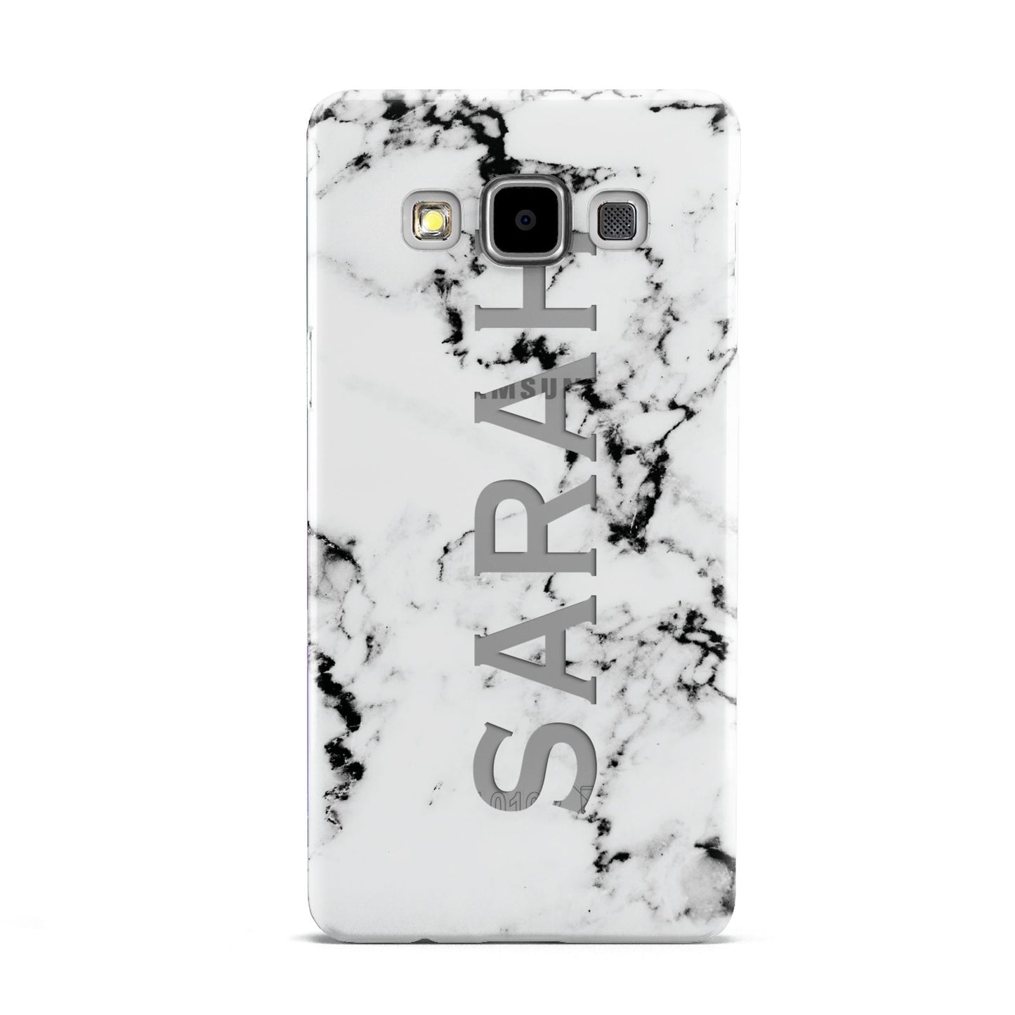Personalised Clear Name Black White Marble Custom Samsung Galaxy A5 Case