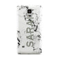 Personalised Clear Name Black White Marble Custom Samsung Galaxy Note 4 Case