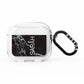 Personalised Clear Name Cutout Black Marble Custom AirPods Clear Case 3rd Gen