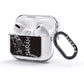 Personalised Clear Name Cutout Black Marble Custom AirPods Glitter Case 3rd Gen Side Image