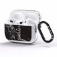 Personalised Clear Name Cutout Black Marble Custom AirPods Pro Clear Case Side Image