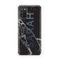 Personalised Clear Name Cutout Black Marble Custom Samsung A02s Case