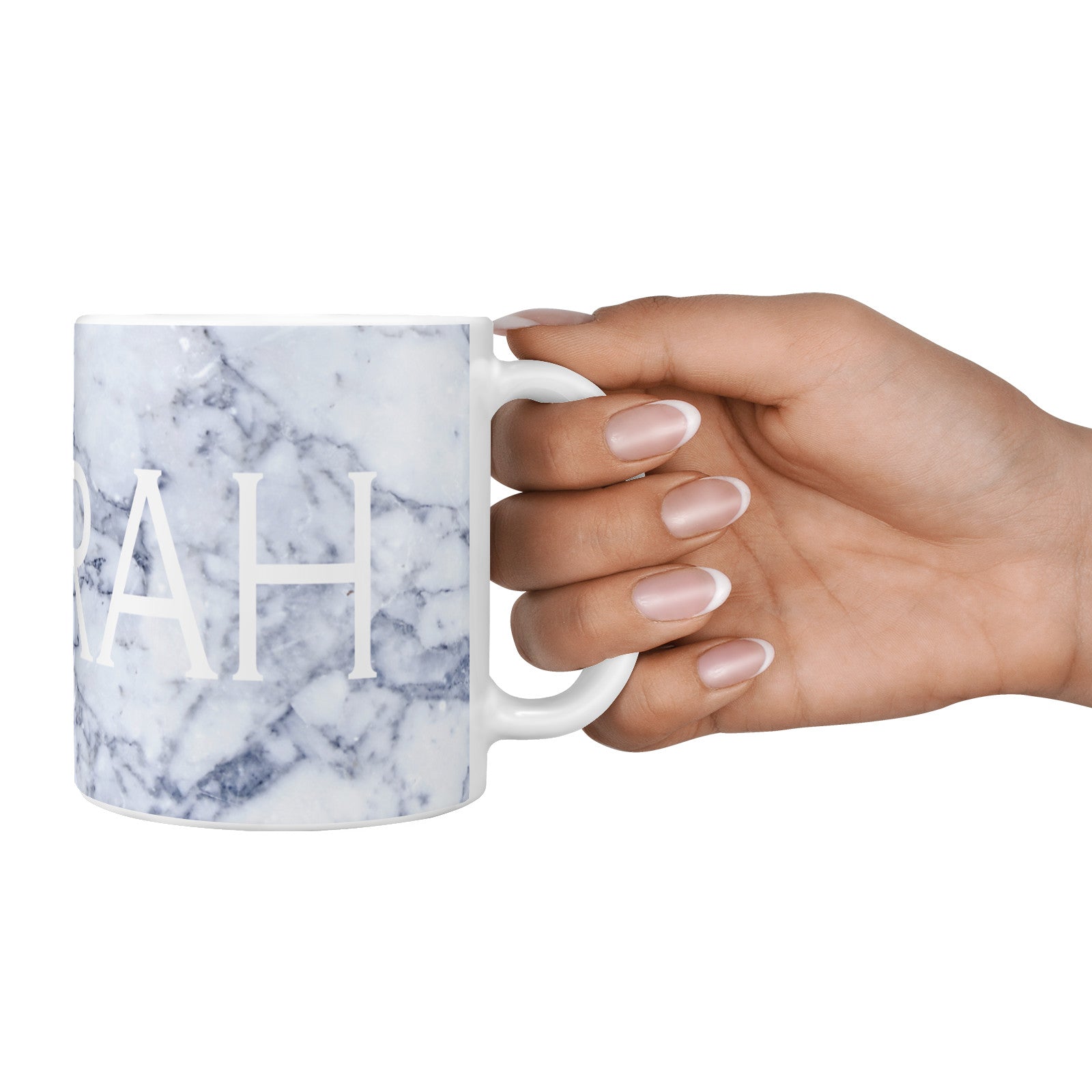 Personalised Clear Name Cutout Blue Marble Custom 10oz Mug Alternative Image 4