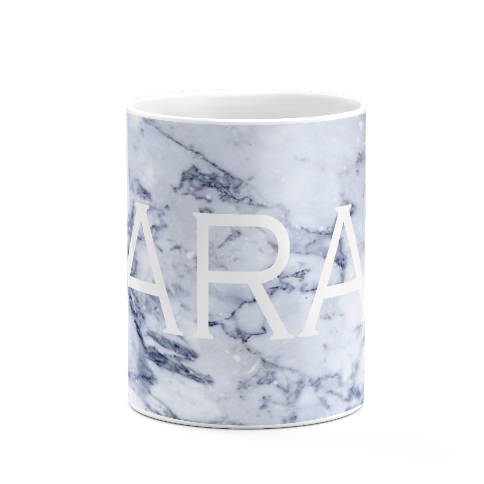 Personalised Clear Name Cutout Blue Marble Custom 10oz Mug Alternative Image 7