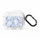 Personalised Clear Name Cutout Blue Marble Custom AirPods Clear Case 3rd Gen