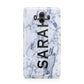 Personalised Clear Name Cutout Blue Marble Custom Huawei Mate 10 Protective Phone Case