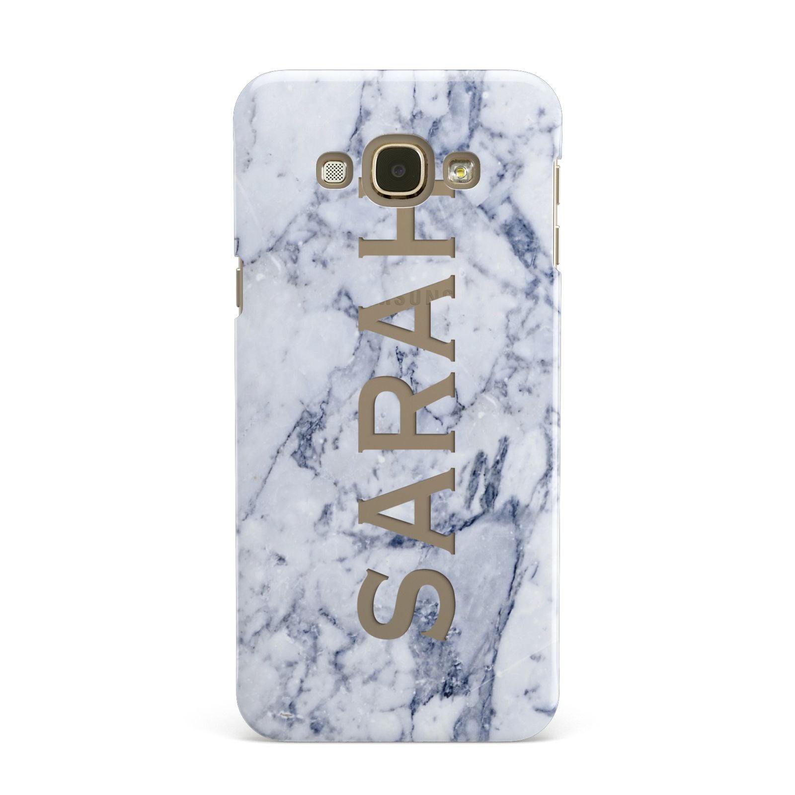 Personalised Clear Name Cutout Blue Marble Custom Samsung Galaxy A8 Case