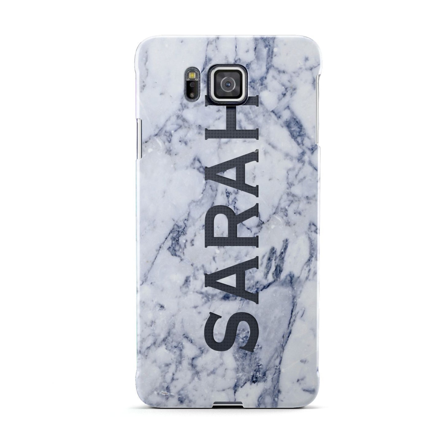 Personalised Clear Name Cutout Blue Marble Custom Samsung Galaxy Alpha Case