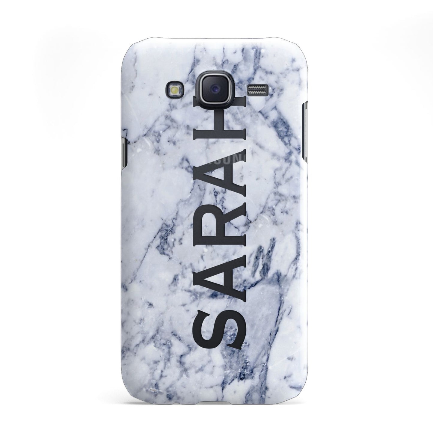 Personalised Clear Name Cutout Blue Marble Custom Samsung Galaxy J5 Case