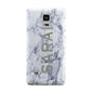 Personalised Clear Name Cutout Blue Marble Custom Samsung Galaxy Note 4 Case