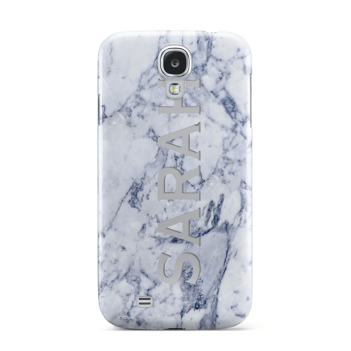 Personalised Clear Name Cutout Blue Marble Custom Samsung Galaxy S4 Case