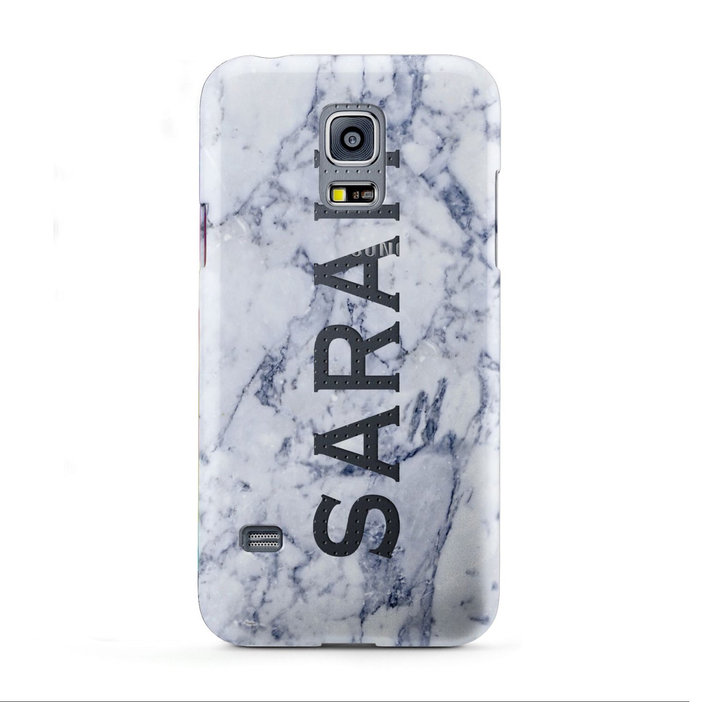 Personalised Clear Name Cutout Blue Marble Custom Samsung Galaxy S5 Mini Case