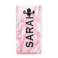 Personalised Clear Name Cutout Pink Marble Custom Huawei Mate 10 Protective Phone Case