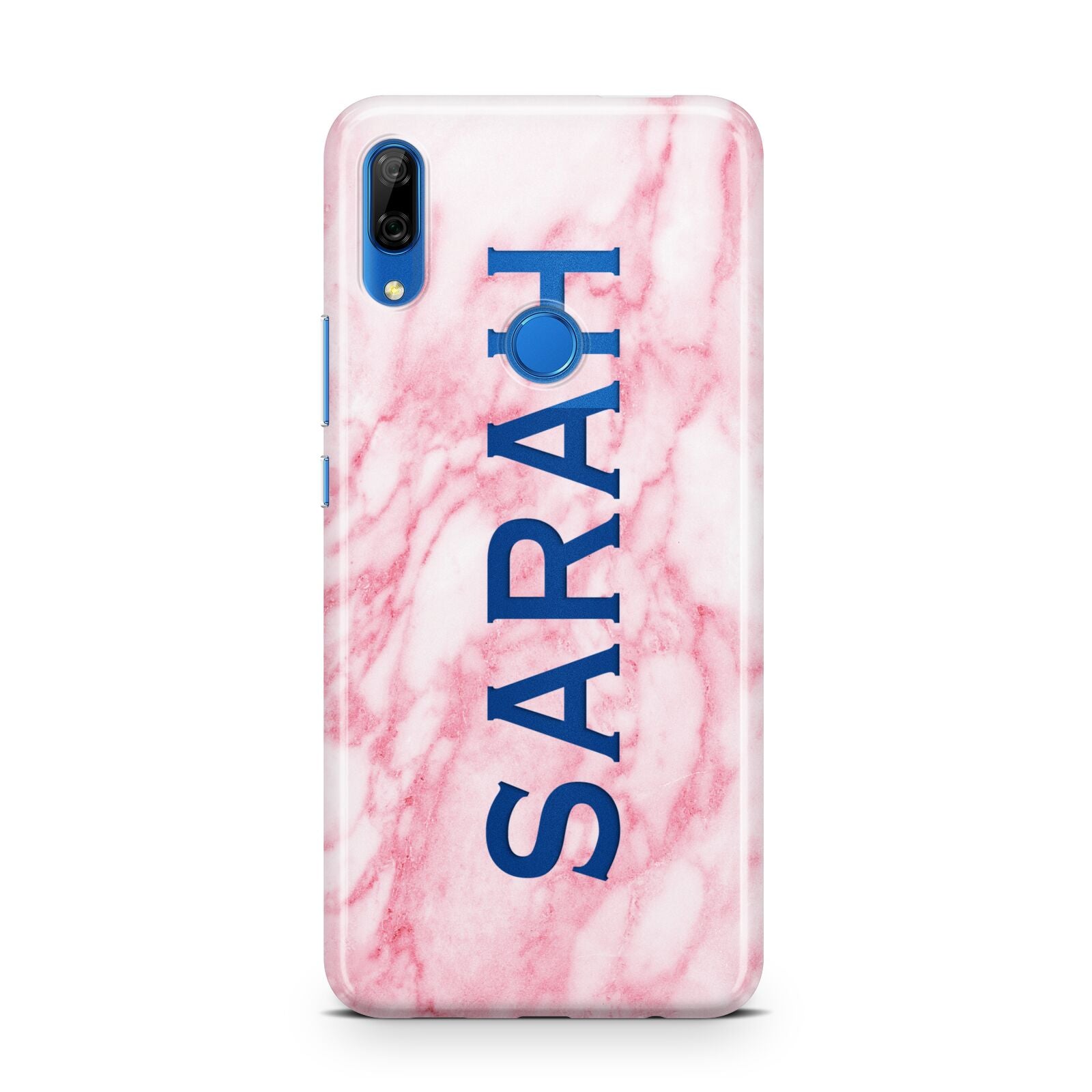 Personalised Clear Name Cutout Pink Marble Custom Huawei P Smart Z