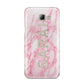 Personalised Clear Name Cutout Pink Marble Custom Samsung Galaxy A8 2016 Case