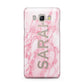 Personalised Clear Name Cutout Pink Marble Custom Samsung Galaxy J5 2016 Case