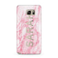 Personalised Clear Name Cutout Pink Marble Custom Samsung Galaxy Note 5 Case