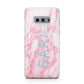 Personalised Clear Name Cutout Pink Marble Custom Samsung Galaxy S10E Case